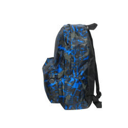8012-n-Sac à dos urbain (de ville) ou scolaire en toile synthétique bi-color maron noir 42cmx29cmx12cm-cote