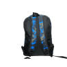 8012-n-Sac à dos urbain (de ville) ou scolaire en toile synthétique bi-color maron noir 42cmx29cmx12cm-dos