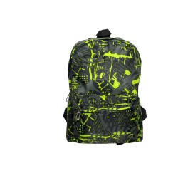 Sac à dos urbain (de ville) ou scolaire en toile synthétique bi-color jaune noir 42cmx29cmx12cm-face