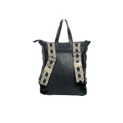 Sac à Dos Simili Cuir Noir  33x28x10 cm | MAROQUINERIE-MEAUX.COM