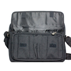 Besace Noire 34x26x12 cm–Bandoulière Réglable.