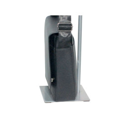 Besace Noire 37x24x6 cm – Bandoulière Réglable & Rabat Rigide.