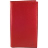 Porte chéquier de marque SPIRIT rouge en cuir vachette