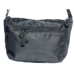 HO-1628-Noir-Pochette Femme en Toile Synthétique noire – Élégance et Praticité au Quotidien-face1