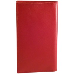 Porte chéquier de marque SPIRIT rouge en cuir vachette