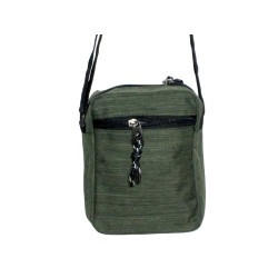 Petite Pochette en Toile Synthétique kaki – Légère et Pratique au Quotidien-dos