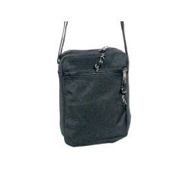 HO-1989-noir-Petite Pochette en Toile Synthétique noir – Légère et Pratique au Quotidien-dos