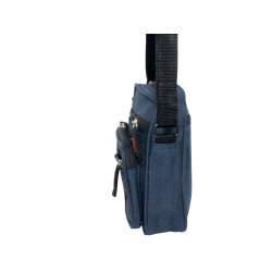 HO-6288-bleu marine-Petite Pochette en Toile Synthétique bleu marine – Légère et Sécurisée pour vos Effets Personnels-cote