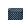 Sac à main bleu avec rabat – Motif imprimé M-dos