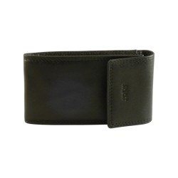 Porte clés SPIRIT noir en cuir vachette
