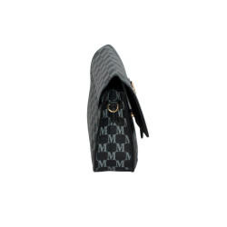 Sac à main noir avec rabat – Motif imprimé M-cote