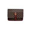 Sac à main ou pochette marron avec rabat – Motif imprimé M-face