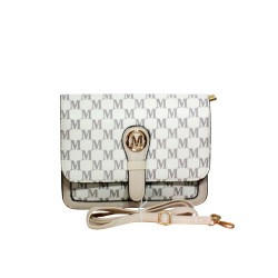 Sac à main beige motif M – Élégance et praticité