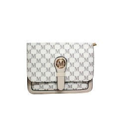 Sac à main beige motif M – Élégance et praticité