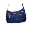 Sac bandoulière bleu motif carreaux-face Sac bandoulière bleu motif carreaux-face