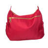 Sac bandoulière rouge motif carreaux-dos