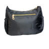 Sac bandoulière noir motif carreaux-dos