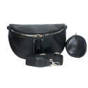 Petit sac banane Crossbag noir + porte-monnaie – Style et praticité