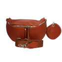 Petit sac banane Crossbag marron + porte-monnaie – Style et praticité