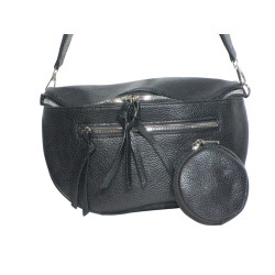 Grand sac banane noir + porte-monnaie – Élégant et spacieux