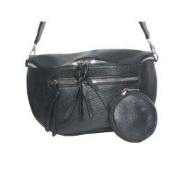 Grand sac banane Crossbag noir–face