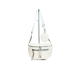 Grand sac banane blanc + porte-monnaie – Élégant et spacieux