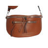 Grand sac banane marron + porte-monnaie – face Grand sac banane marron + porte-monnaie – face