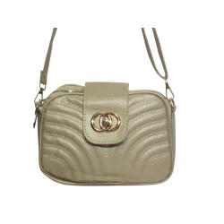 Sac à main bandoulière beige tendance – face