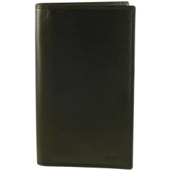 Porte chéquier de marque SPIRIT noir en cuir vachette