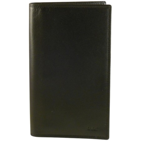 Porte chéquier de marque SPIRIT noir en cuir vachette