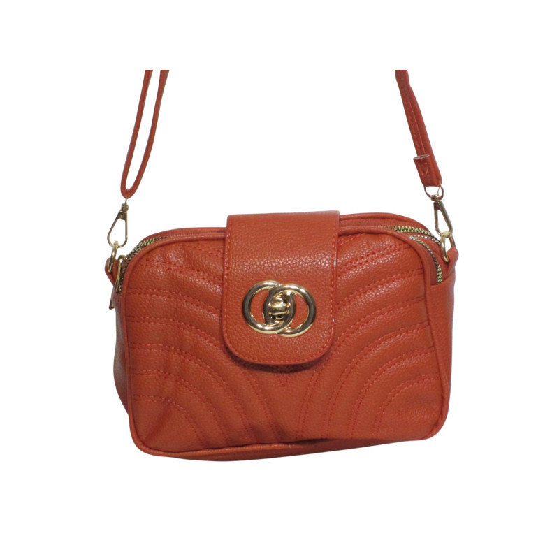 Sac bandoulière marron clair tendance – 3 compartiments sécurisés