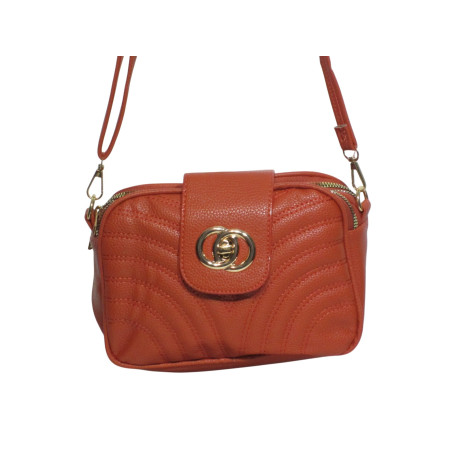 Sac bandoulière marron clair tendance – 3 compartiments sécurisés