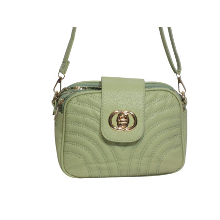 Sac bandoulière vert tendance – 3 compartiments sécurisés
