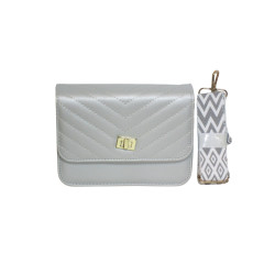 Sac pochette soirée argent large bandoulière – Élégant et pratique