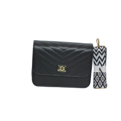 Sac pochette soirée noir large bandoulière – Élégant et pratique