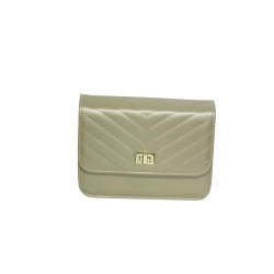 Sac pochette or - large bandoulière – face