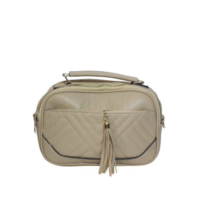 Sac à main beige tendance – 3 compartiments sécurisés