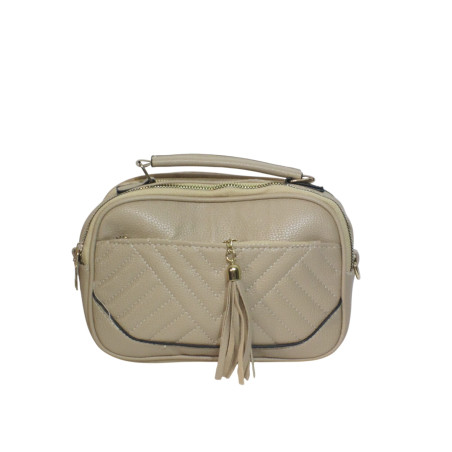 Sac à main beige tendance – 3 compartiments sécurisés