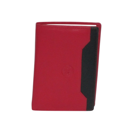 Portefeuille CHEVAL G-Z cuir vachette rouge – 12 cartes