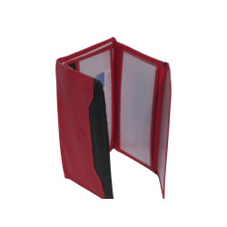 Portefeuille CHEVAL G-Z cuir vachette rouge – 12 cartes