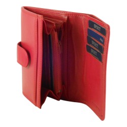 Porte monnaie rouge spirit avec fermeture zip.