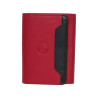 Porte-monnaie cuir multi-couleur rouge – 10 cartes + monnaie