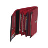 Porte-monnaie cuir multi-couleur rouge – 10 cartes + monnaie