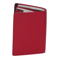 Porte-carte cuir rouge multi-couleur – 10 cartes + billets