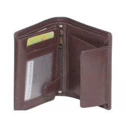 Portefeuille marron RFID Cheval G.Z – Anti-piratage cuir vachette