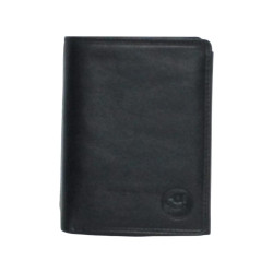 Portefeuille noir RFID Cheval G.Z – Anti-piratage cuir vachette