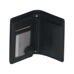 Portefeuille noir RFID Cheval G.Z – Anti-piratage cuir vachette
