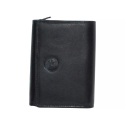 Porte-monnaie noir RFID Junior Cheval G.Z – Anti-piratage cuir