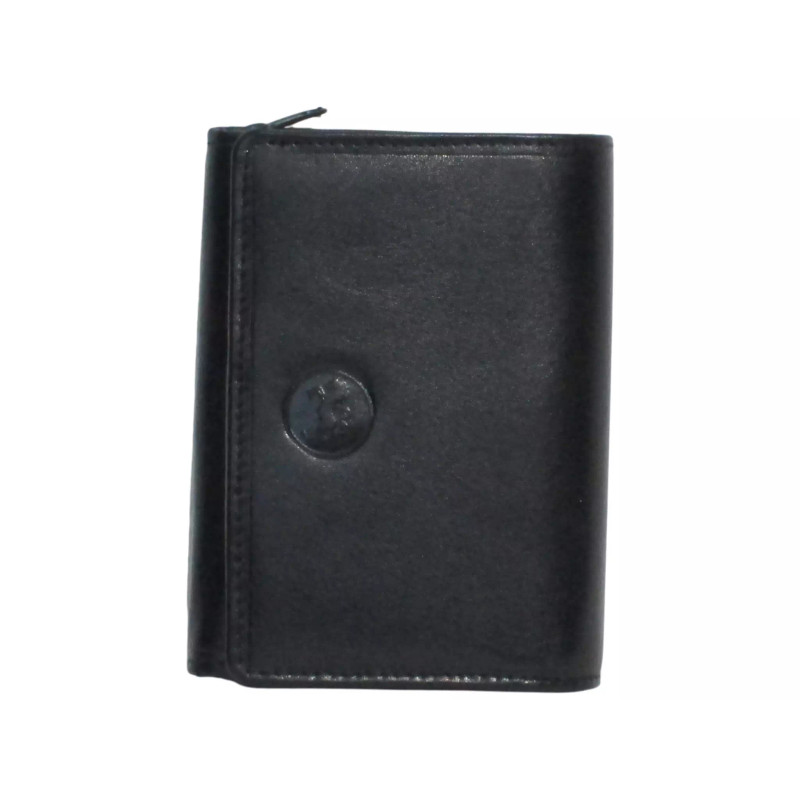 Porte-monnaie noir RFID Junior Cheval G.Z – Anti-piratage cuir