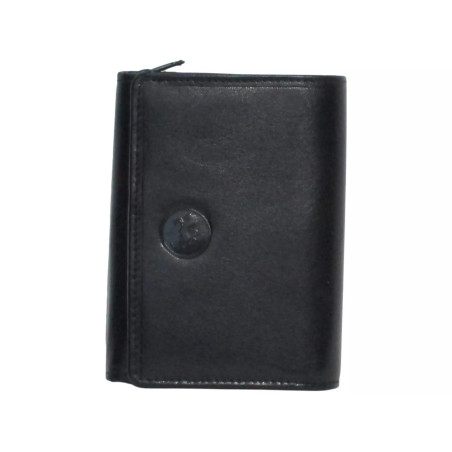 Porte-monnaie noir RFID Junior Cheval G.Z – Anti-piratage cuir